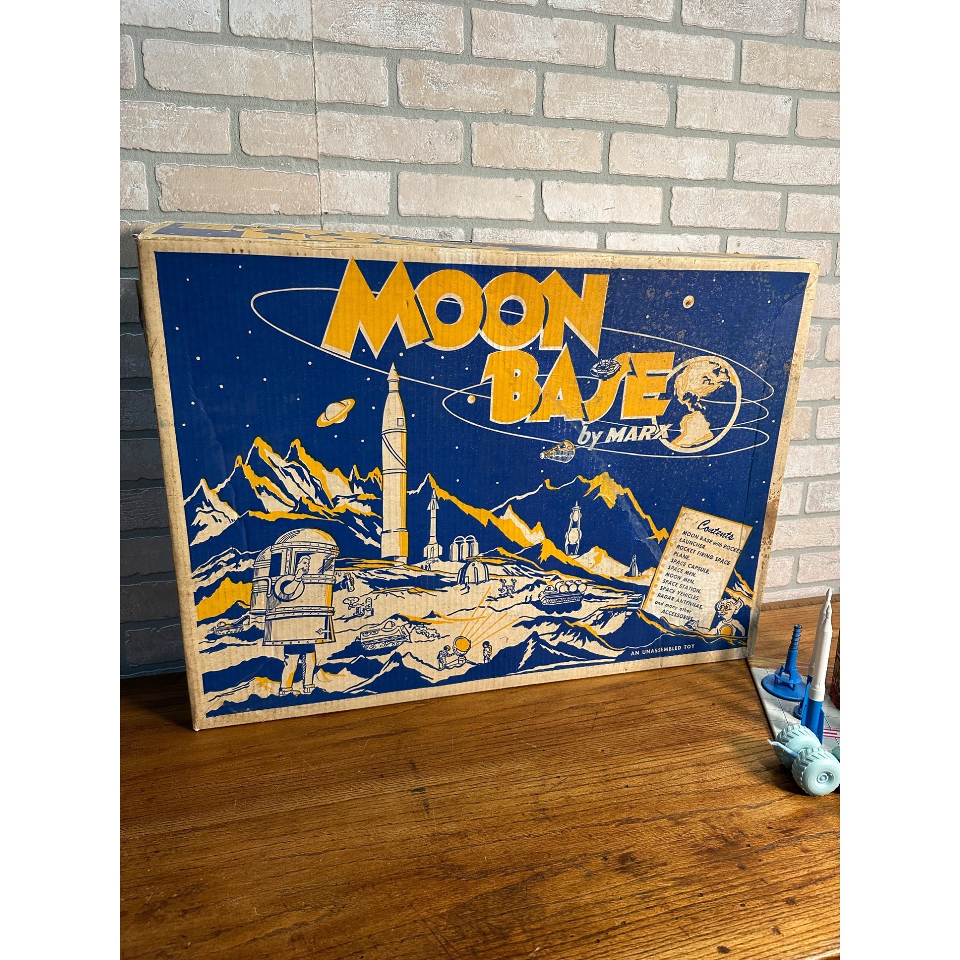 RARE 1960s Marx Moon Base Playset w/ Original Box Sci-Fi Space Toy