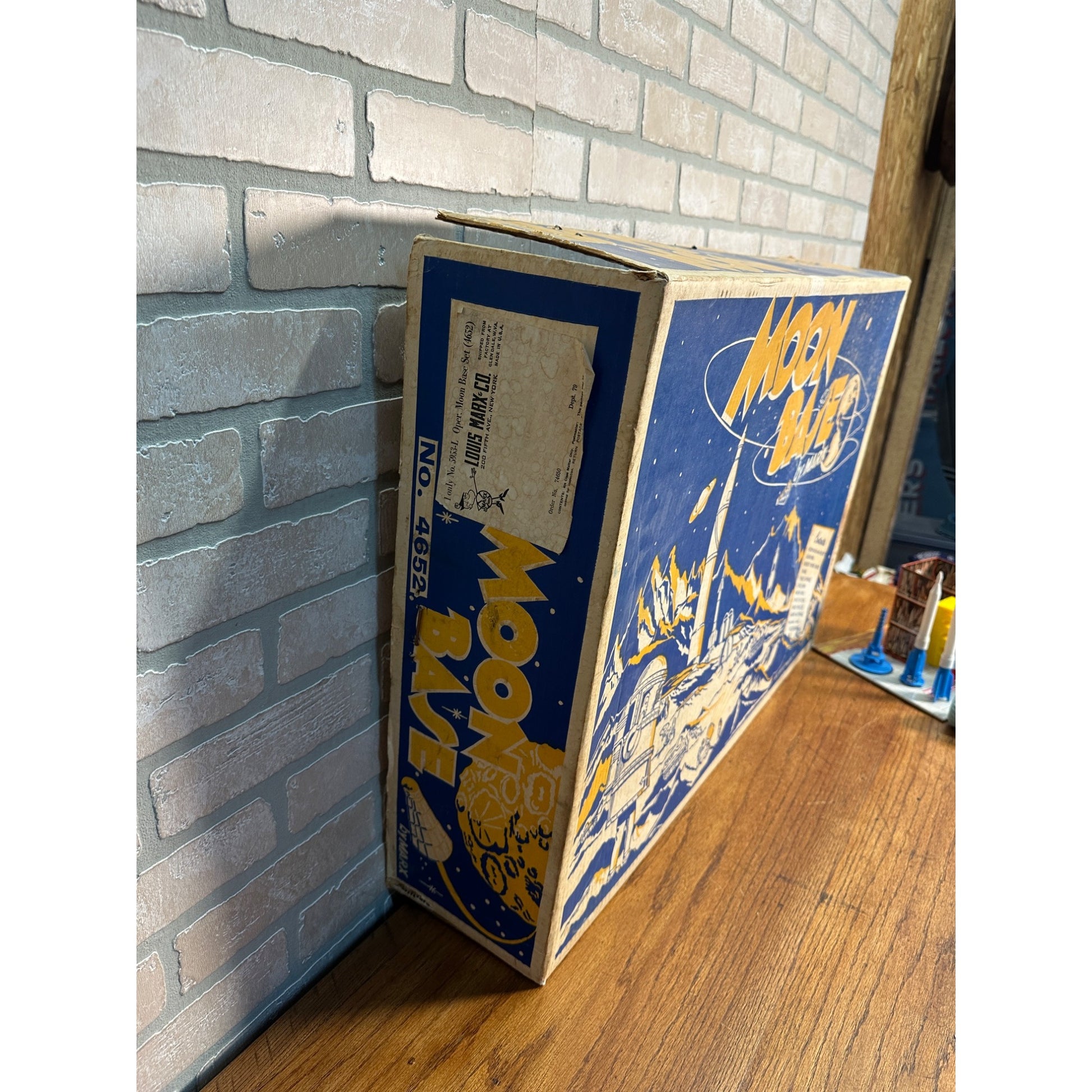 RARE 1960s Marx Moon Base Playset w/ Original Box Sci-Fi Space Toy