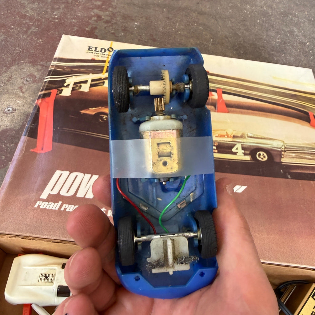Eldon Power Pack "8" 1967 Road Race Set W/ Cars Sold As-Found Untested