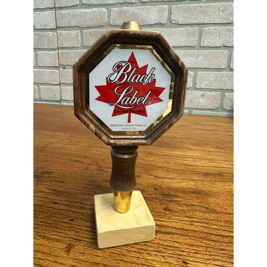 Vintage Black Label Canadian Style Beer Wooden Tap Handle Knob