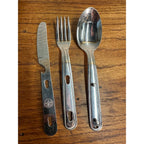 Vintage Boy Scouts of America 3pc Utensil Set Imperial w/ Sleeve