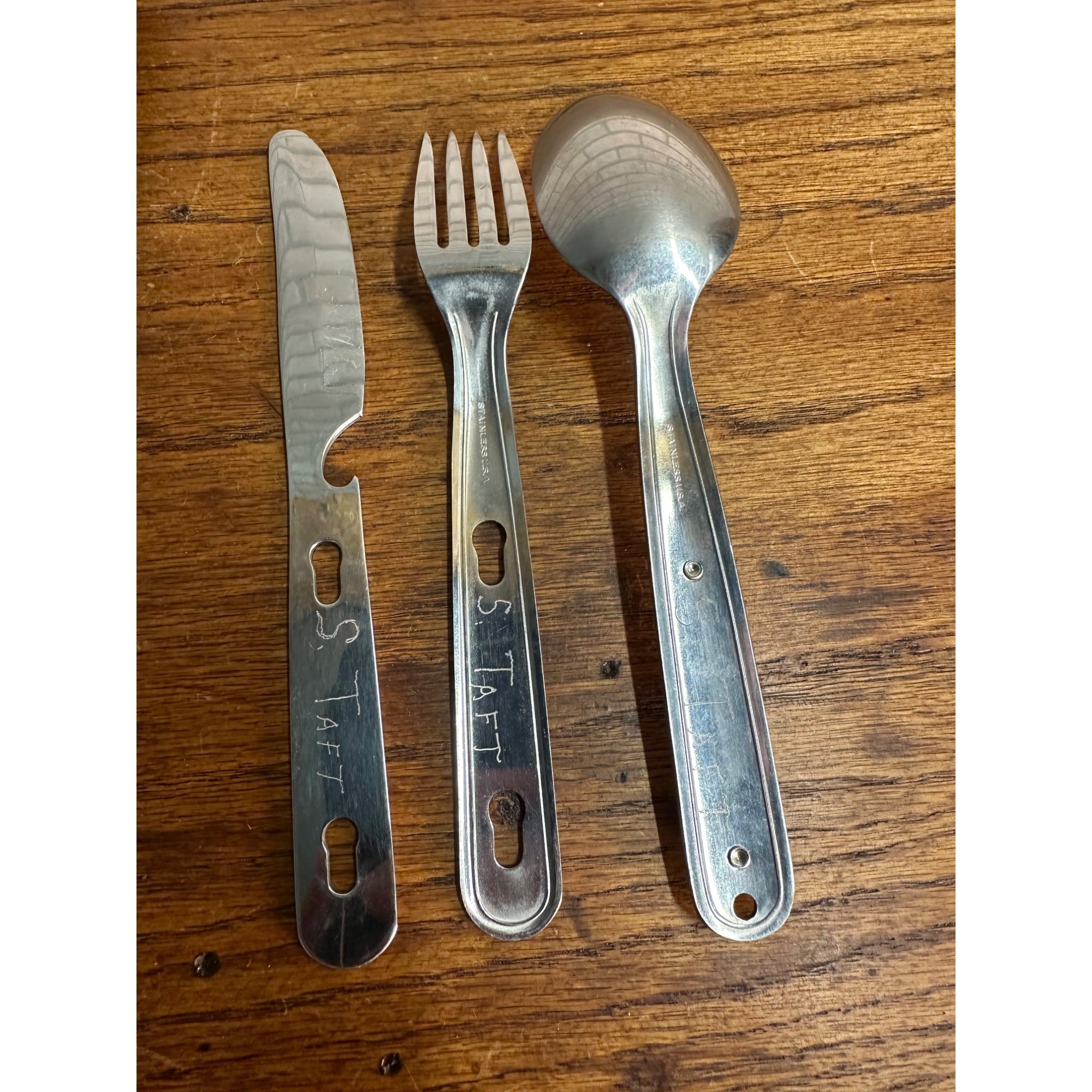 Vintage Boy Scouts of America 3pc Utensil Set Imperial w/ Sleeve