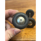 Original Louis Marx Lot (3) Tire Wheel Hard Rubber Replacement Parts 1.5"