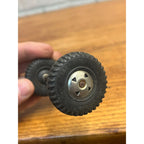 Original Louis Marx Lot (3) Tire Wheel Hard Rubber Replacement Parts 1.5"
