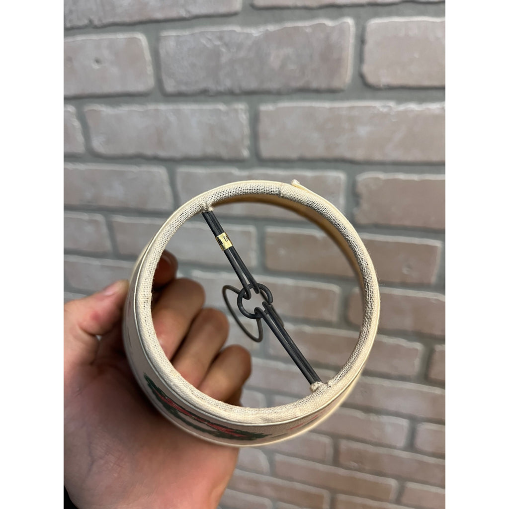 Vintage 1985 Pat Wade Clip On Mini Chandelier Lamp Shade Merry Christmas Tree 4”