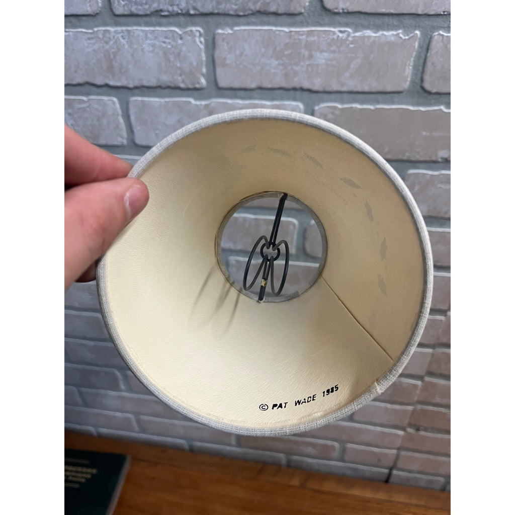Vintage 1985 Pat Wade Clip On Mini Chandelier Lamp Shade Merry Christmas Tree 4”