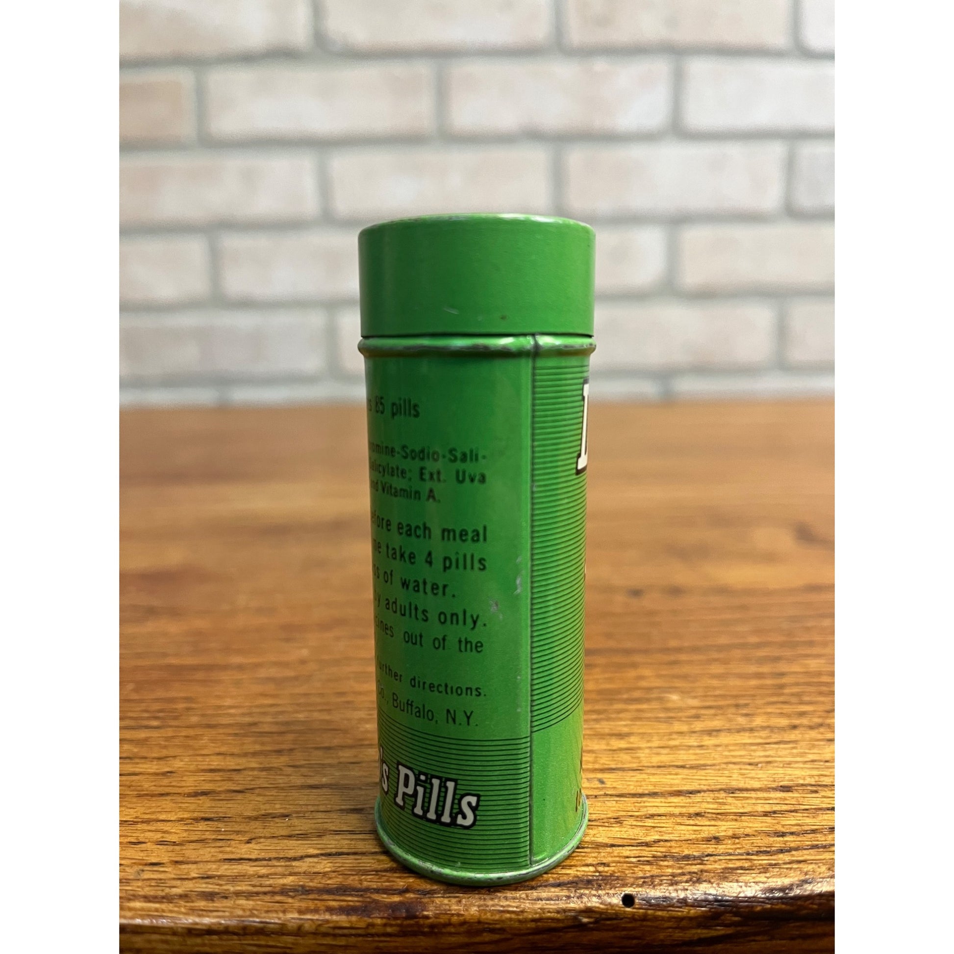 Vintage Doan's Pills Kidney Diuretic Empty Advertising Tin Medicine Tube Can