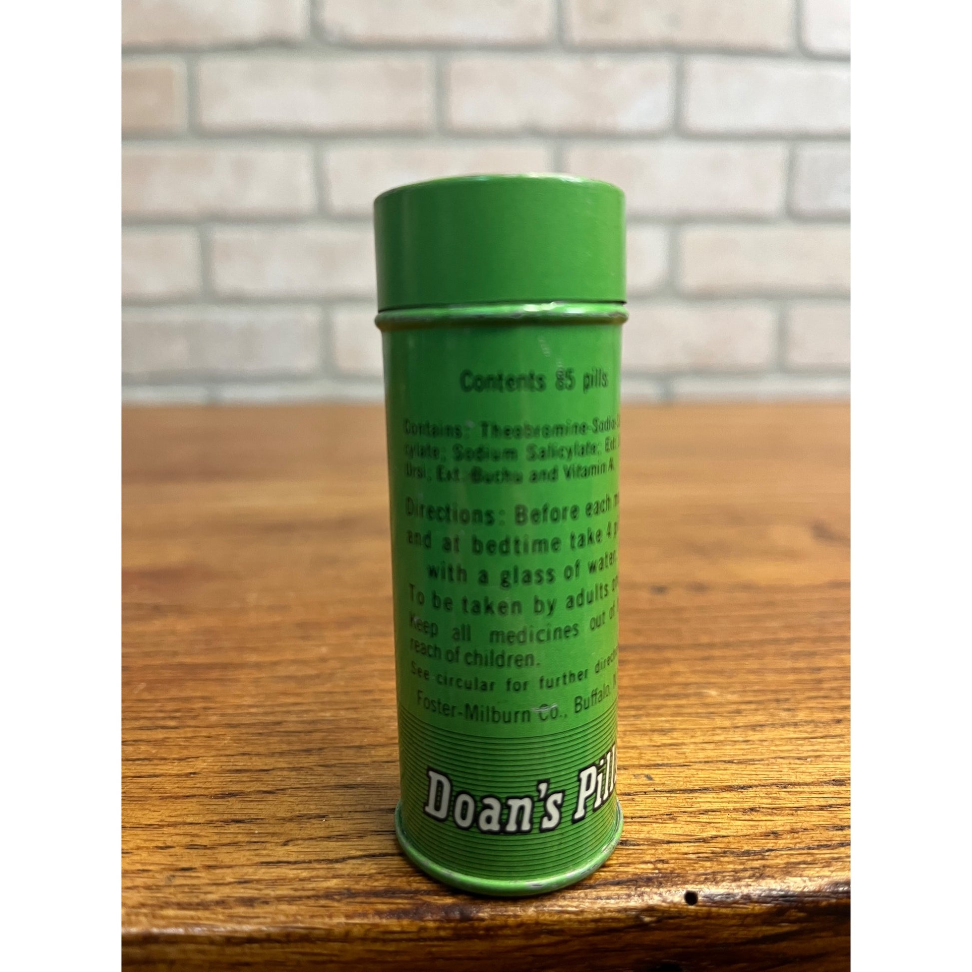 Vintage Doan's Pills Kidney Diuretic Empty Advertising Tin Medicine Tube Can