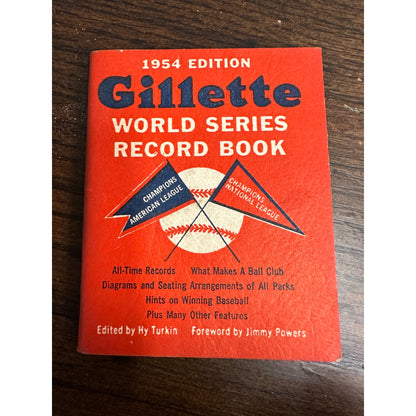 1954 Gillette World Series Record Book New York Yankees Champions Mickey Mantle