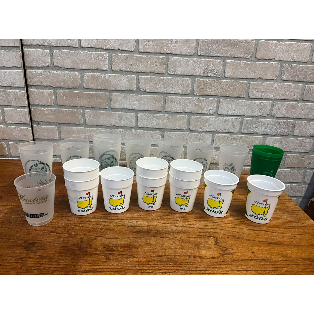 Vintage Masters Golf Tournament Plastic Drink Cups 1996 to 2009 HUGE LOT (28)