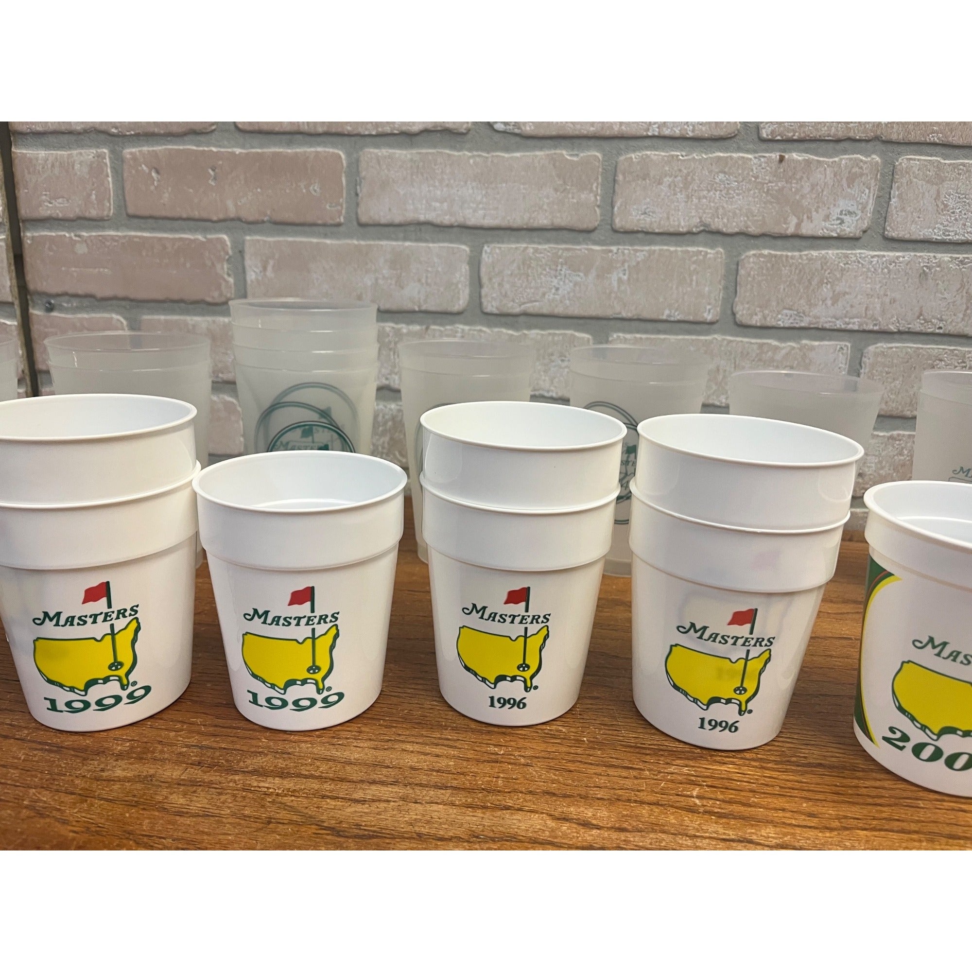 Vintage Masters Golf Tournament Plastic Drink Cups 1996 to 2009 HUGE LOT (28)