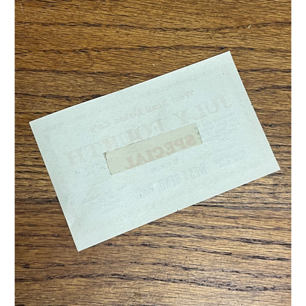 RARE Prohibition July Fourth Special Beer Bottle Label West Bend Lithia Co. Wis