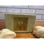 Vintage Socony Vacuum Oil Co Tavern #750 White 4 Rabbits Novelty Candles Easter