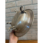 Vintage Sheridan Silver Plated Round Pedestal With Pyrex Serving Dish w/Lid