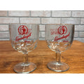 Vintage Leinenkugel Beer Mug Goblet Pair Lot (2) Indian Maiden Logo 6" Tall