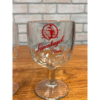 Vintage Leinenkugel Beer Mug Goblet Pair Lot (2) Indian Maiden Logo 6" Tall