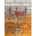 Vintage Leinenkugel Beer Mug Goblet Pair Lot (2) Indian Maiden Logo 6" Tall
