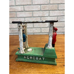 Vintage Hubley Acrobat Cast Iron Mechanical Bank - Works - Patent 1882