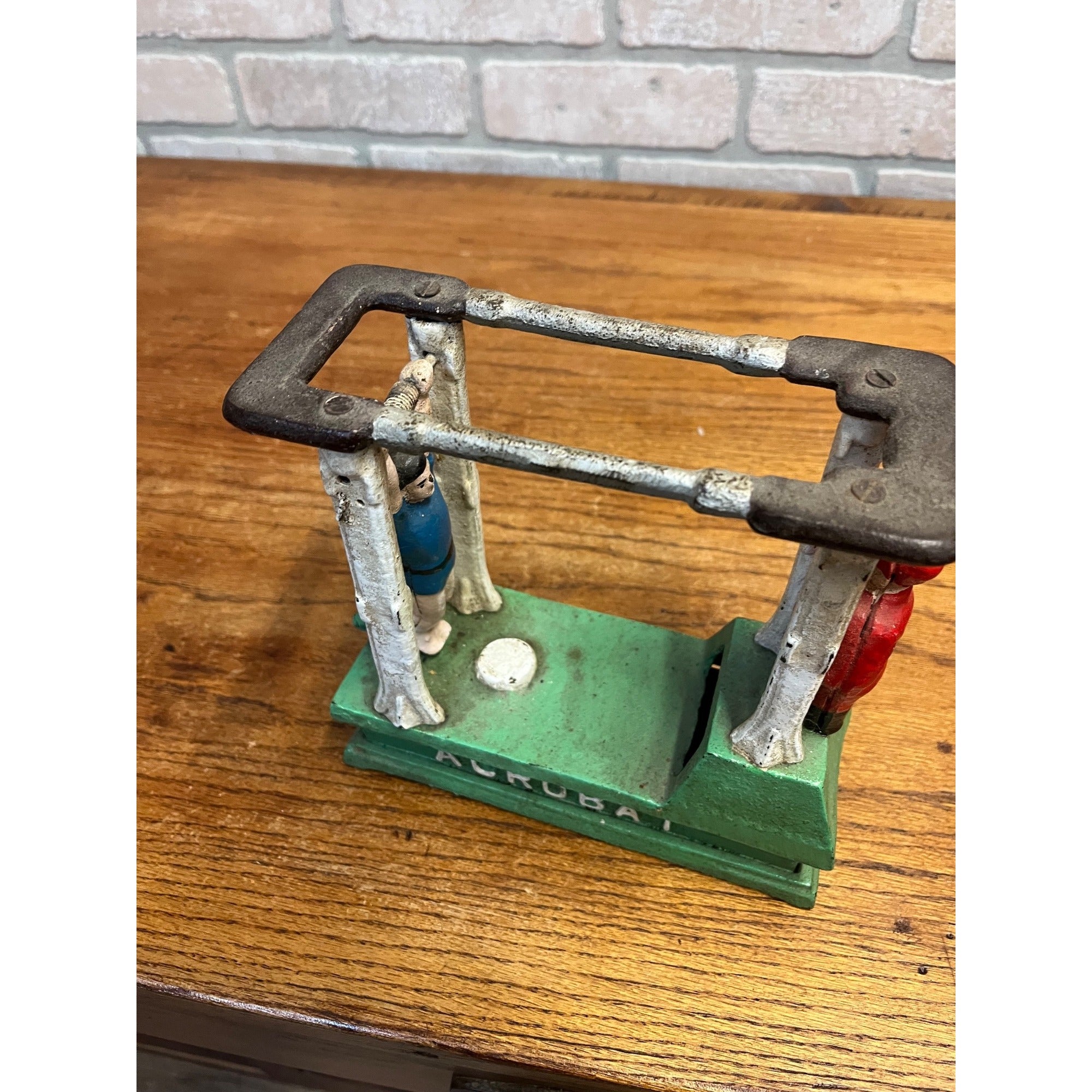 Vintage Hubley Acrobat Cast Iron Mechanical Bank - Works - Patent 1882