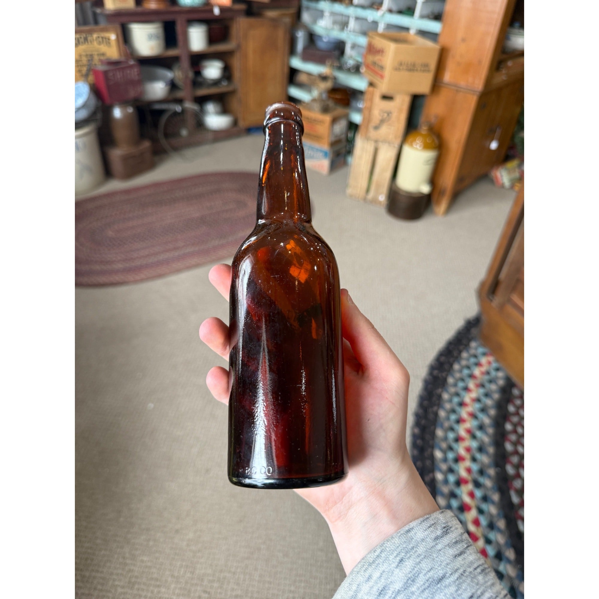 Vintage The Oconto Brewing Co. Oconto WIS Wisconsin Embossed Beer Bottle 12oz