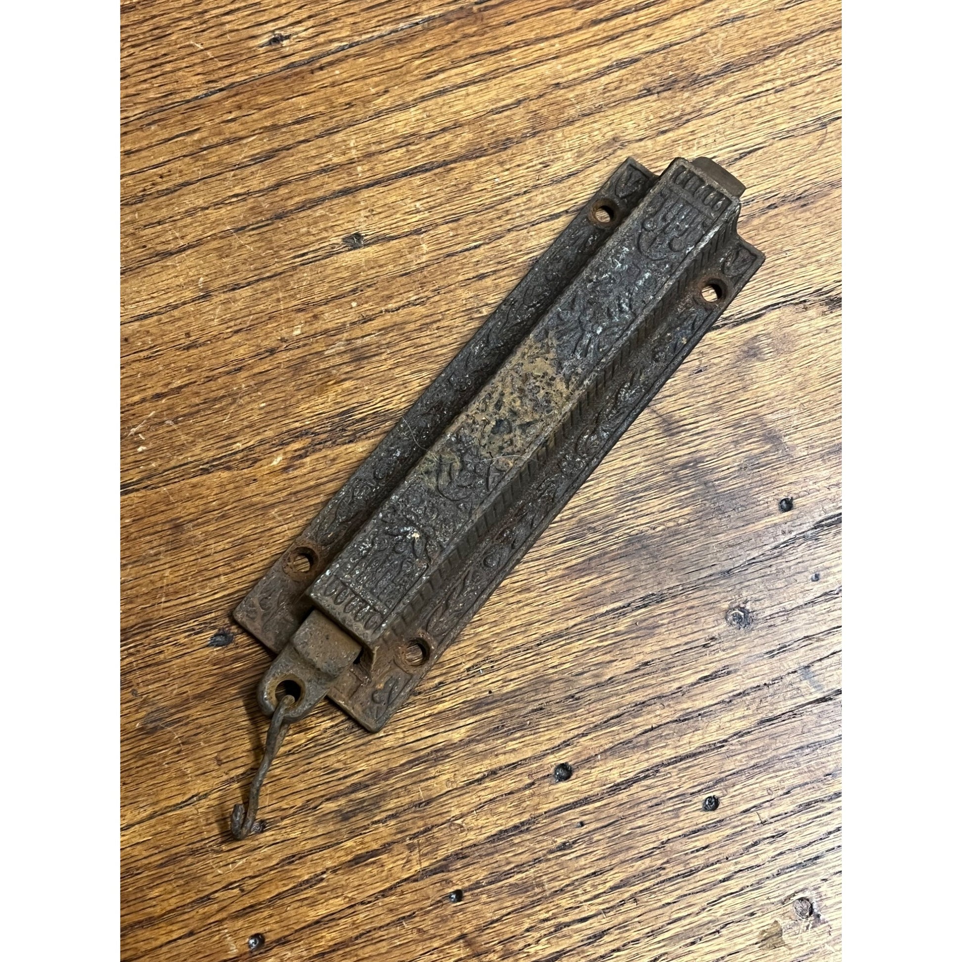Antique Victorian Eastlake Spring Loaded Latch Rusty - Works