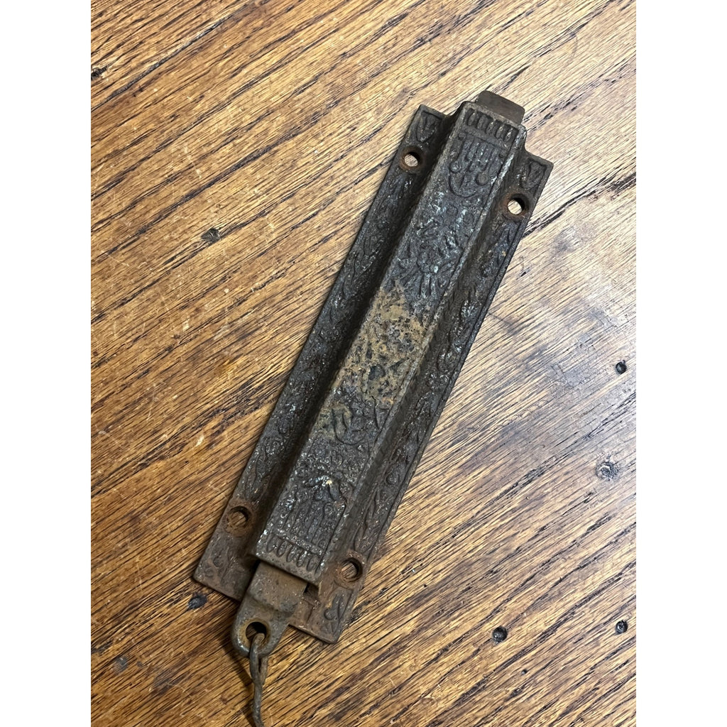 Antique Victorian Eastlake Spring Loaded Latch Rusty - Works