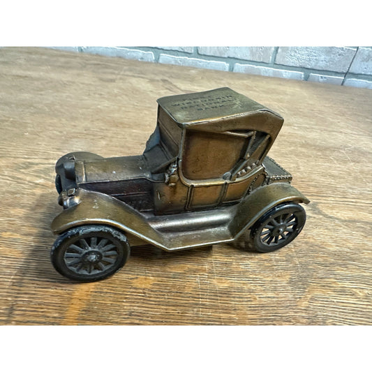 Vintage 1915 Chevrolet Touring Automobile Diecast Metal Coin Bank Wisconsin