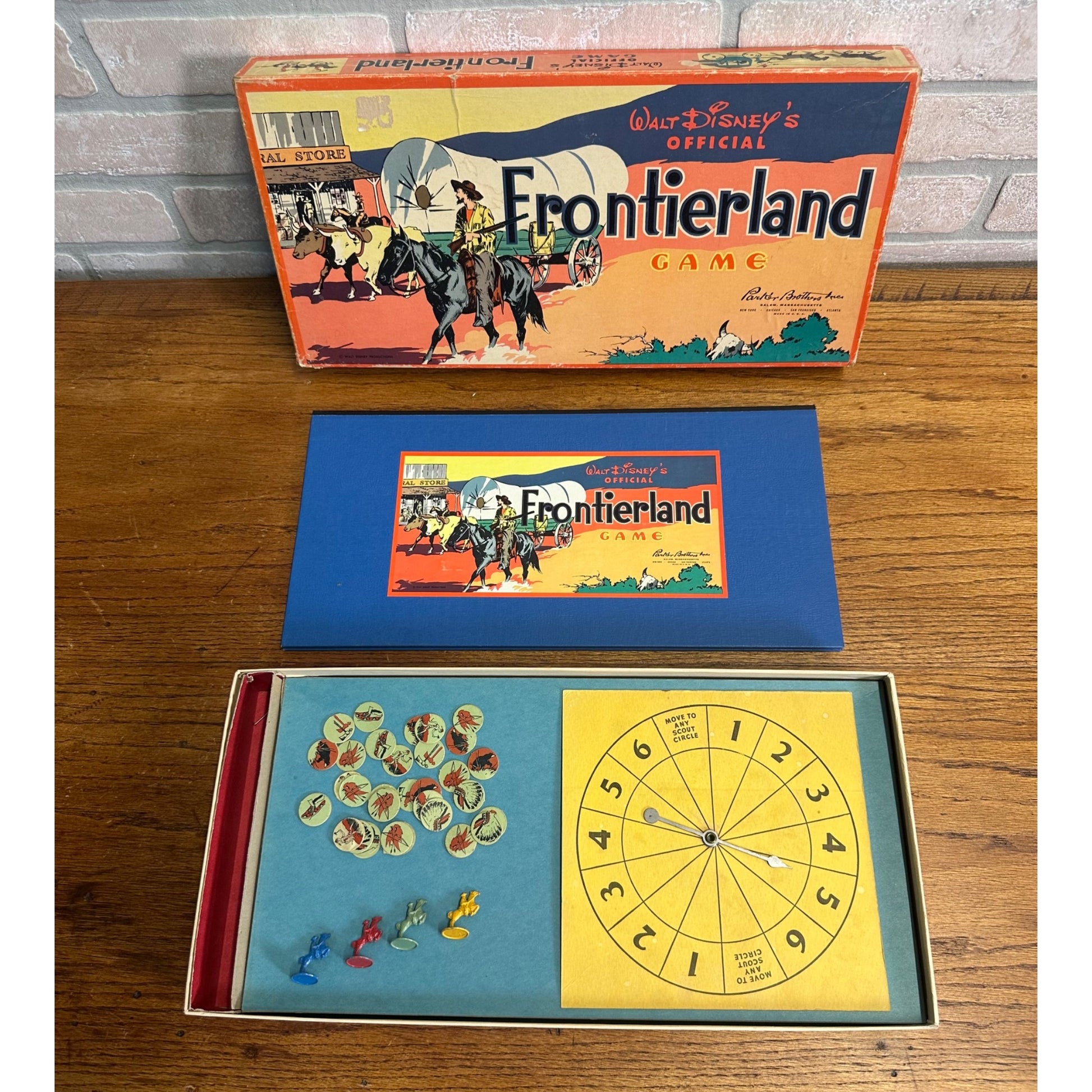 Vintage 1955 Walt Disney's Frontierland Board Game - Parker Bros