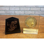 Vintage 1960's Wisconsin State University Oshkosh Desk Cup Paperweight Display