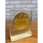 Vintage 1960's Wisconsin State University Oshkosh Desk Cup Paperweight Display