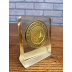 Vintage 1960's Wisconsin State University Oshkosh Desk Cup Paperweight Display