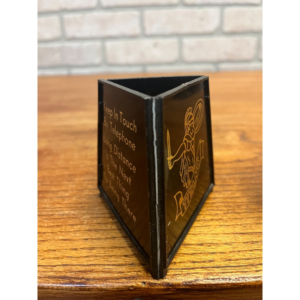 Vintage 1960's Wisconsin State University Oshkosh Desk Cup Paperweight Display