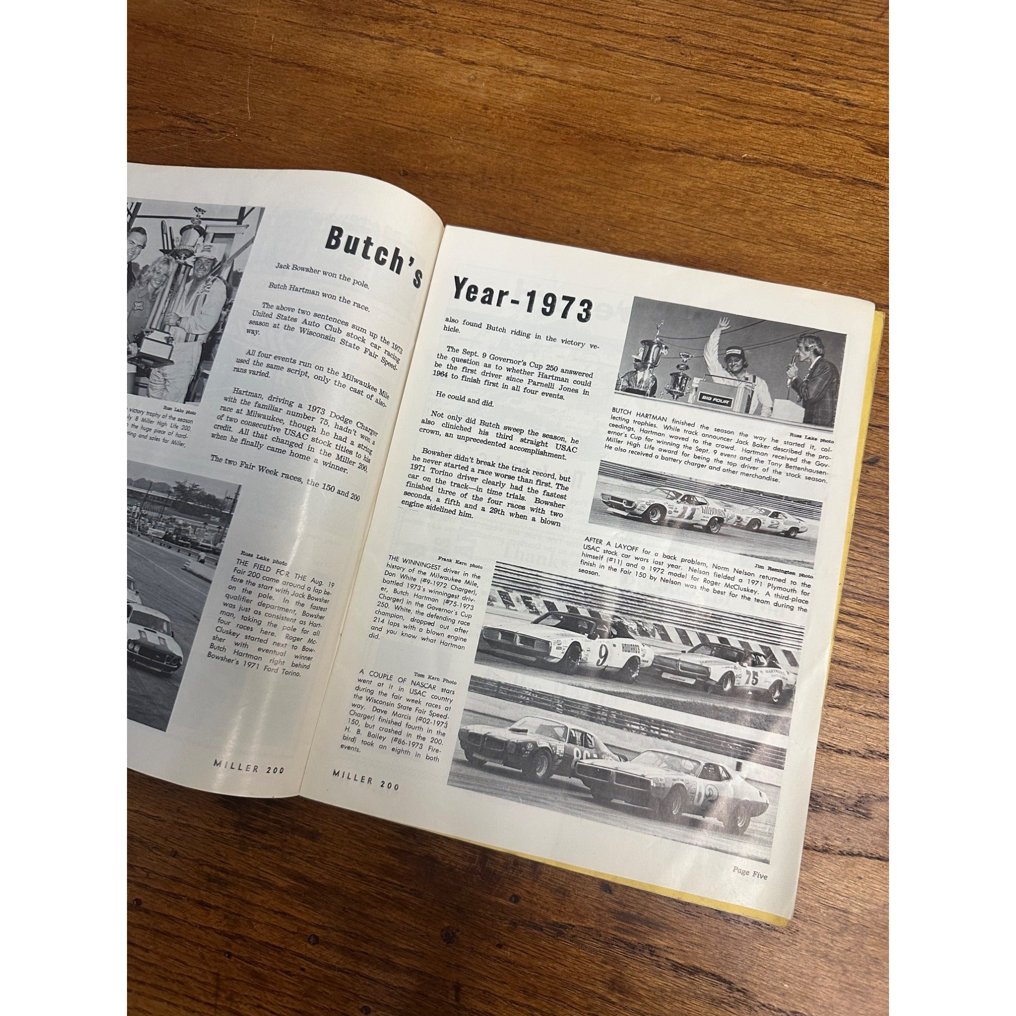 1974 Miller High Life 200 Stock Car Race Souvenir Program Milwaukee Wisconsin