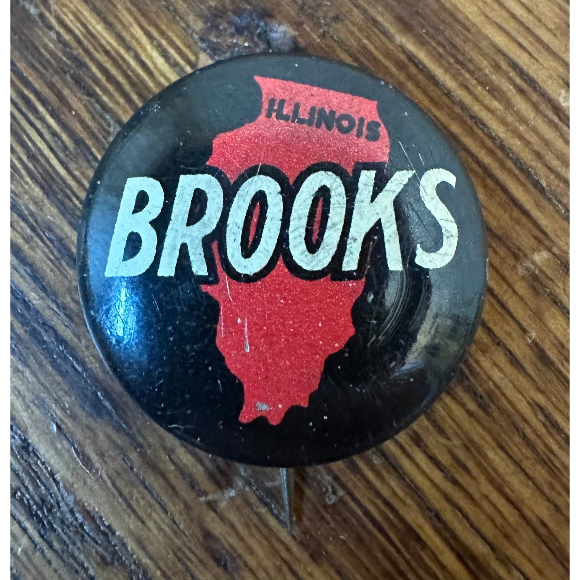 Illinois Governor Charles W. Brooks Pin Back Local Campaign Button Political Badge