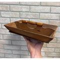 Antique Primitive Wooden Kitchen Utensil Caddy Tote Carved Farmhouse Country AAFA Decor