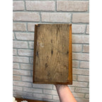 Antique Primitive Wooden Kitchen Utensil Caddy Tote Carved Farmhouse Country AAFA Decor