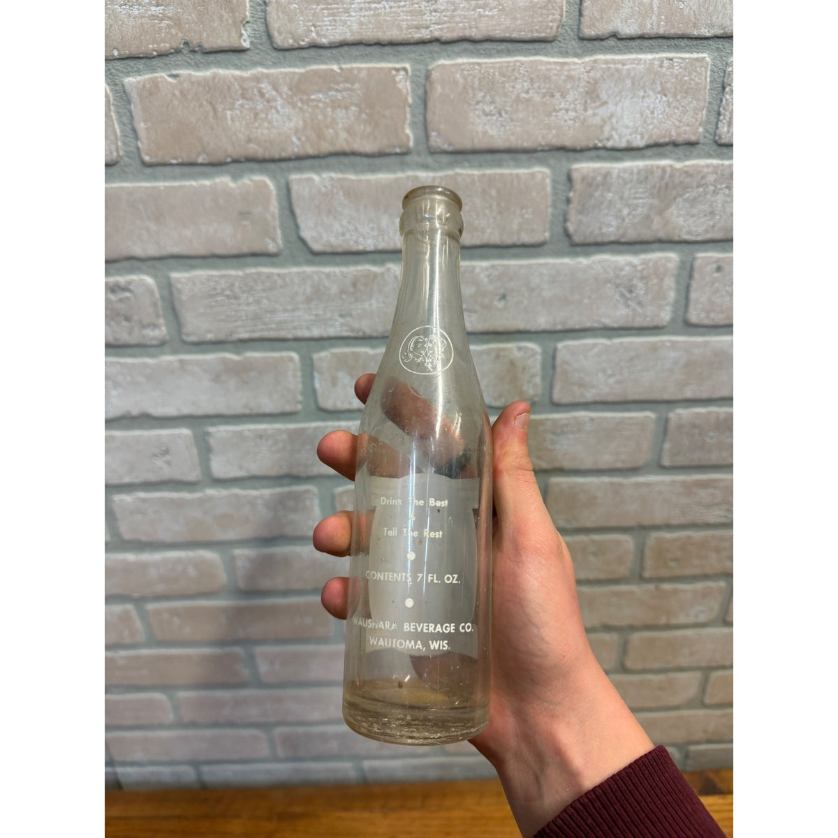 Vintage 1940s ACL Bottle Shara Soda, Soda Bottle, Wautoma, Wisconsin