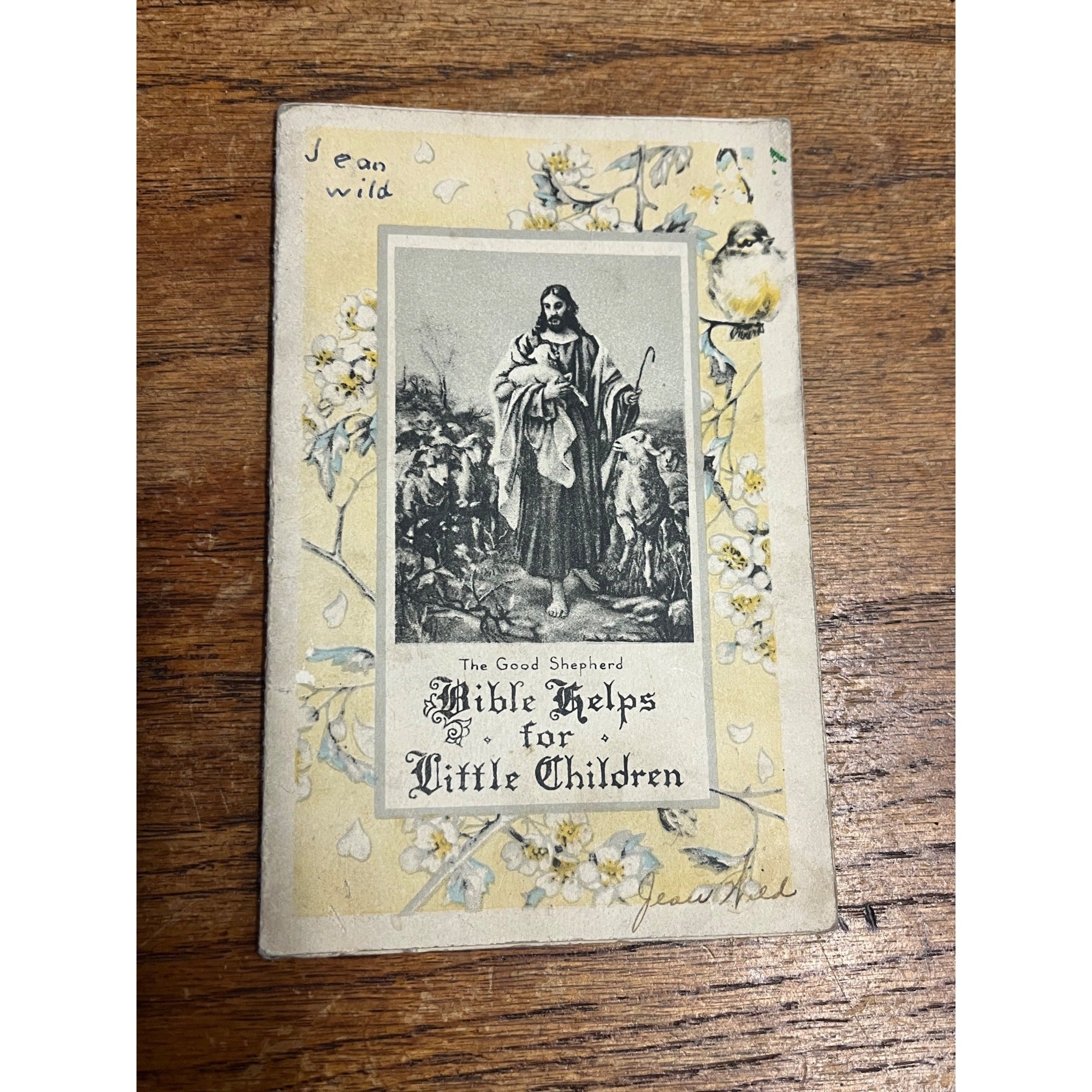 Vintage 1934 Bible The Good Shepherd Helps Little Children CR Gibson & Company