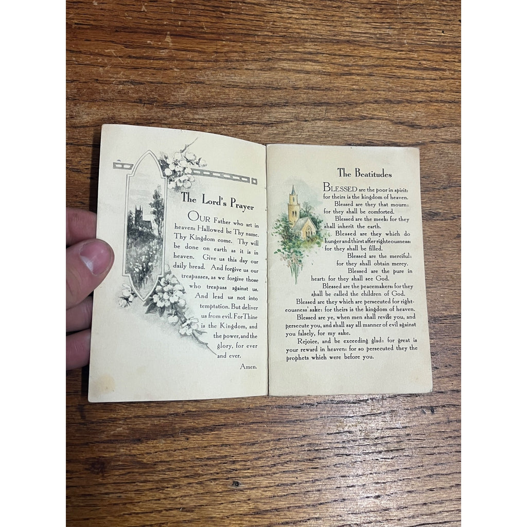 Vintage 1934 Bible The Good Shepherd Helps Little Children CR Gibson & Company