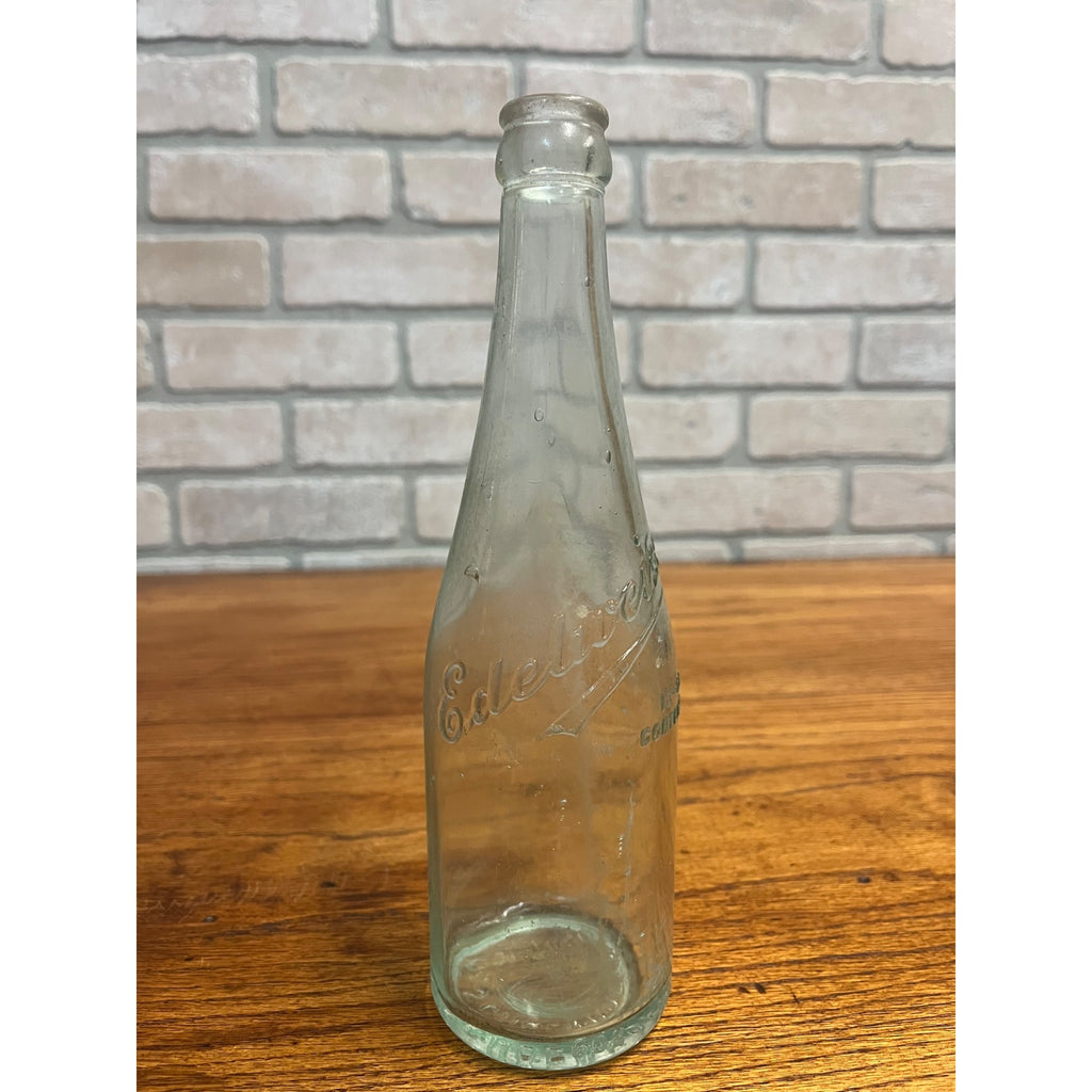 Vintage Edelweiss Schoenhofen Brewery Chicago Glass 13oz Beer Bottle Embossed