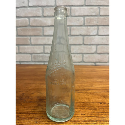 Vintage Edelweiss Schoenhofen Brewery Chicago Glass 13oz Beer Bottle Embossed