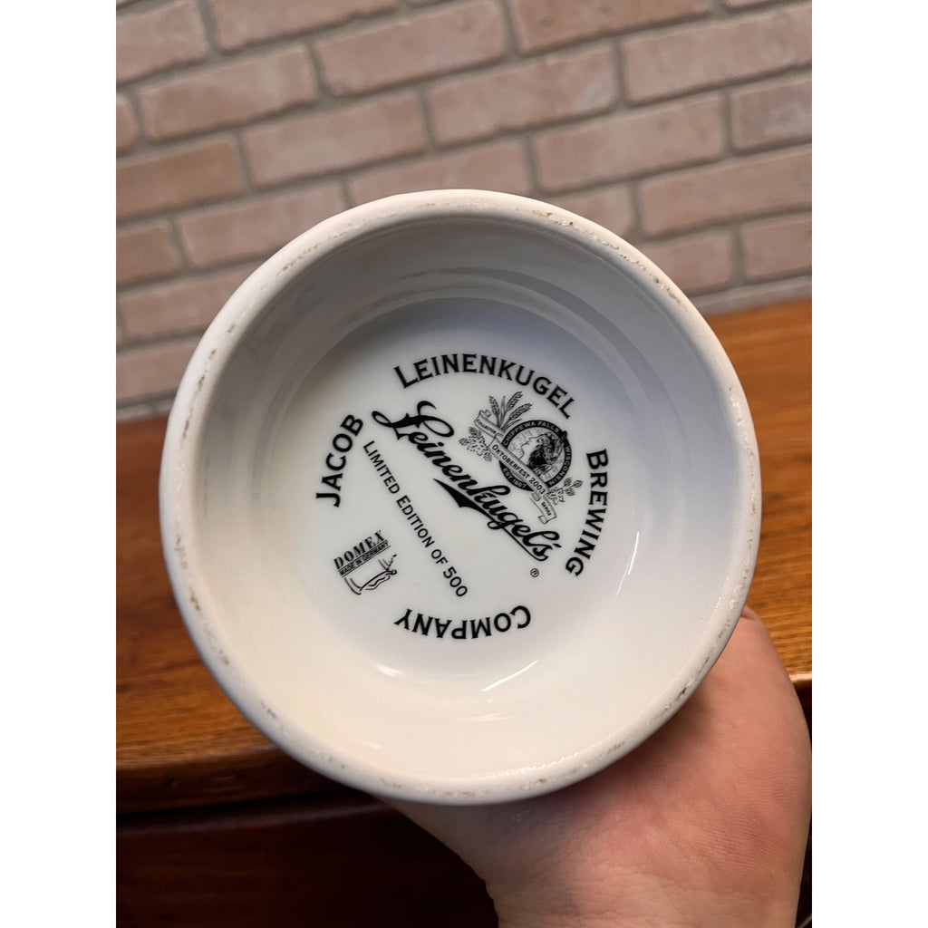 Vintage Leinenkugel's Ceramic Stein Oktoberfest Lager 2003 Indian Maiden Logo Chippewa Falls, WI Domex Breweriana Germany