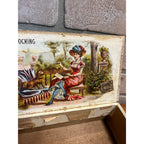 Vintage Blue Stocking Cigar Wooden Box Advertising Pennsylvania Store Display
