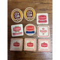 Vintage Schmidt's Beer Bar Coasters Lot City Club Red White ++