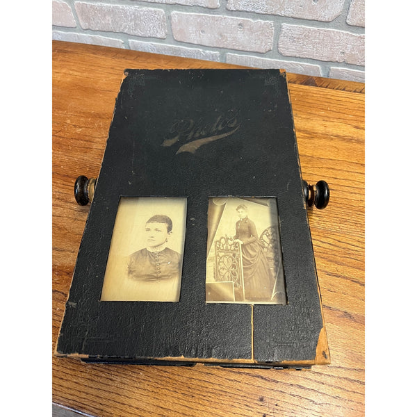SCARCE Antique Victorian Mechanical Flip-Style Photo Album Viewer Revolving 1800