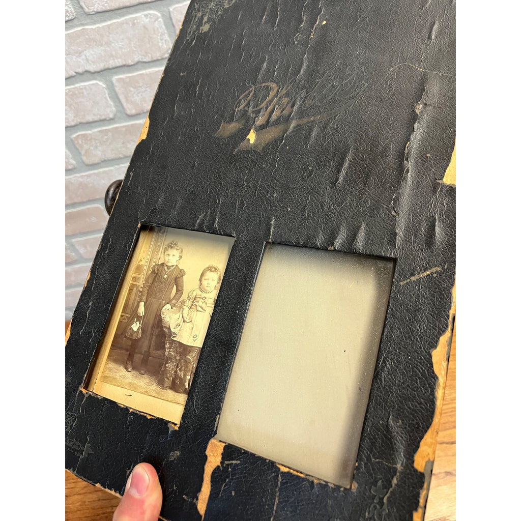 SCARCE Antique Victorian Mechanical Flip-Style Photo Album Viewer Revolving 1800