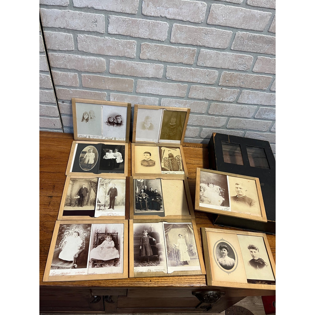 SCARCE Antique Victorian Mechanical Flip-Style Photo Album Viewer Revolving 1800