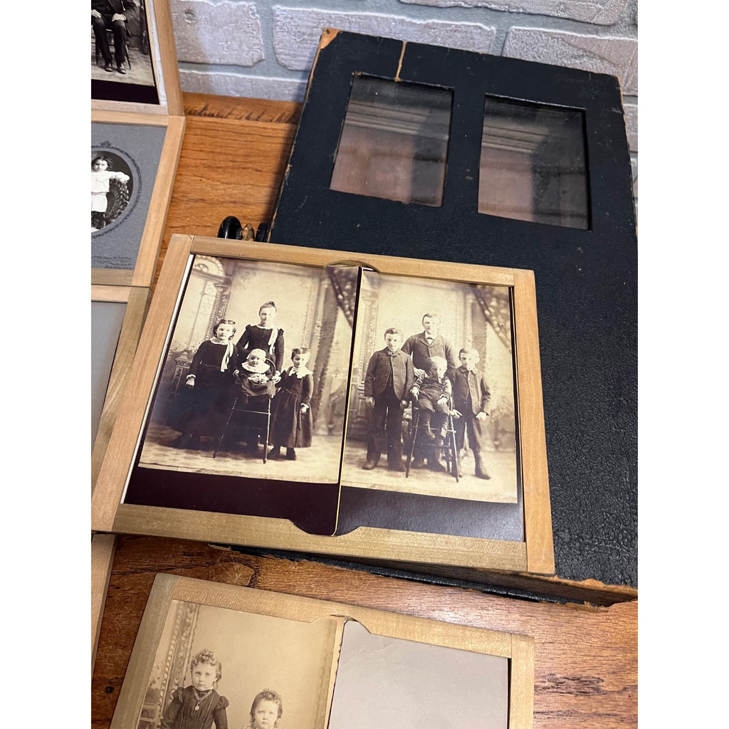 SCARCE Antique Victorian Mechanical Flip-Style Photo Album Viewer Revolving 1800