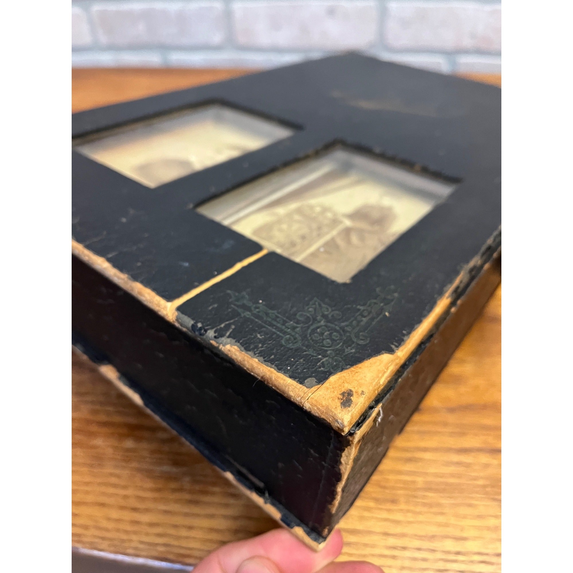 SCARCE Antique Victorian Mechanical Flip-Style Photo Album Viewer Revolving 1800