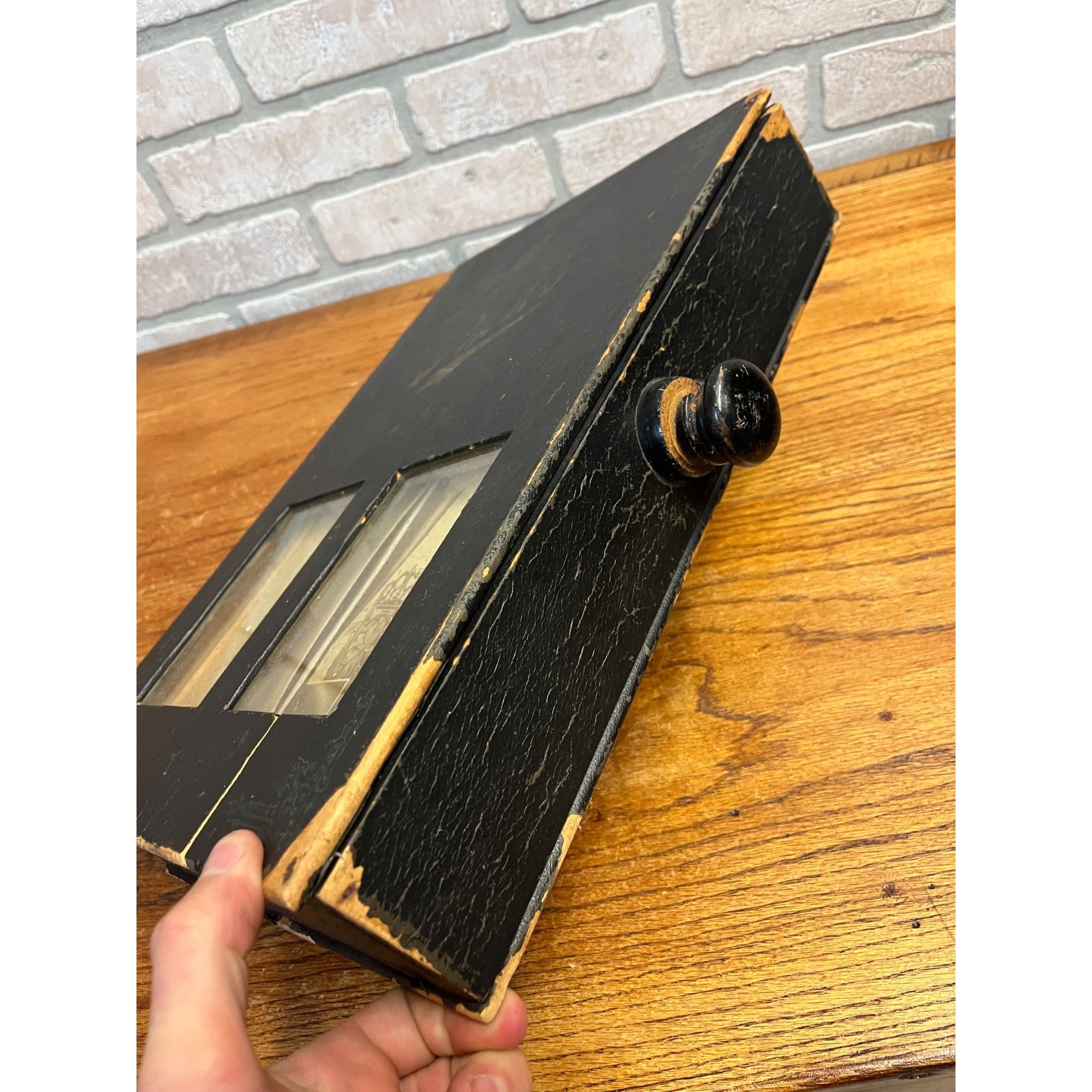 SCARCE Antique Victorian Mechanical Flip-Style Photo Album Viewer Revolving 1800